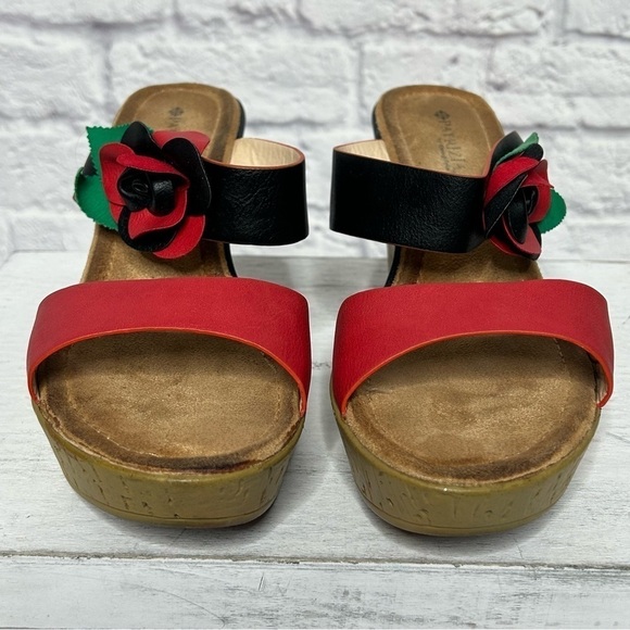 Patrizia By Spring Step Flowerette Wedge Sandals - Picture 9 of 15